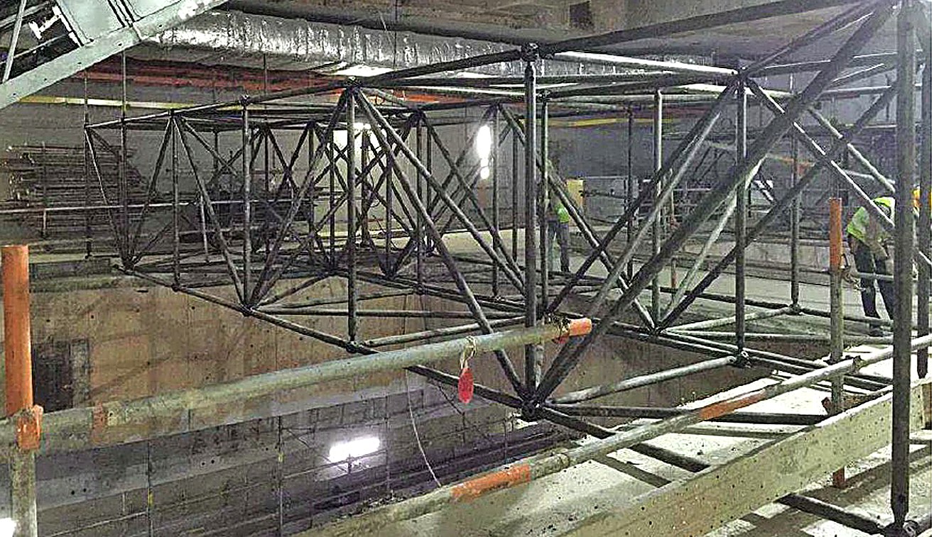 Bencoolen MRT — space frame suspended bridge